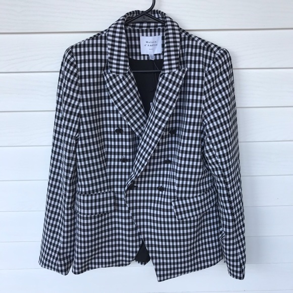 Maison d’Amelie Paris Gingham blazer size M - Picture 4 of 10
